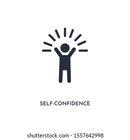 self-confidence icon. simple element illustration. isolated trendy filled self-confidence icon on white background. can be used for web, mobile, ui. - Shutterstock ID 1557642998