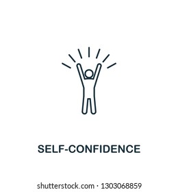 Self-Confidence icon. Thin outline creative Self-Confidence design from soft skills collection. Web design, apps, software and print usage.