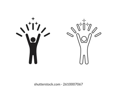 Self-Confidence icons symbol vector elements for infographic web