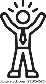 Selfconfident icon vector image. Suitable for mobile application web application and print media.