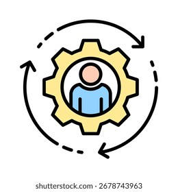 Self-Corrective lineal color icon vector collection