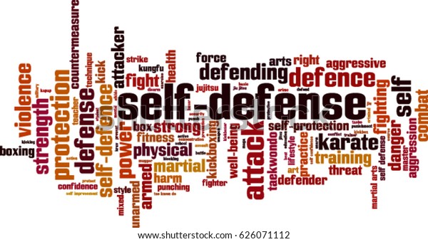 Selfdefense Word Cloud Concept Vector Illustration Stock Vector ...