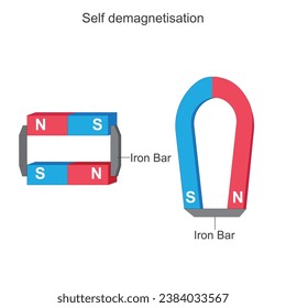 Self-demagnetization is a process where a magnet gradually loses its magnetic properties over time due to various factors.