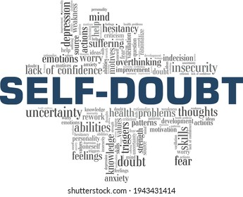 Selfdoubt Vector Illustration Word Cloud Isolated Stock Vector (Royalty ...