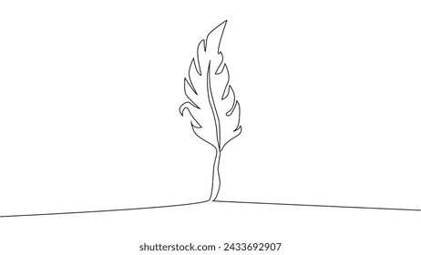 Self-drawing of continuous drawing of one line of feathers