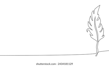 Self-drawing of continuous drawing of one line of feathers