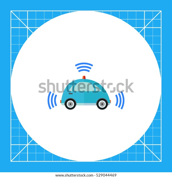 Self-driving Car with Signal\
Signs Icon