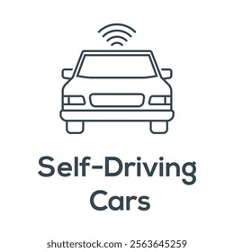 Self-Driving Cars Icon – 5G-Enabled Autonomous Vehicles and Connected Transportation