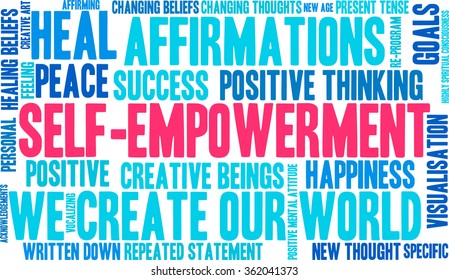 Self-Empowerment word cloud on a white background. 