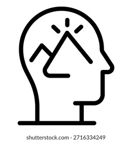 Ícone de ideia de autoestima. Contornar autoestima ícone do vetor da ideia para o web design isolado no fundo branco