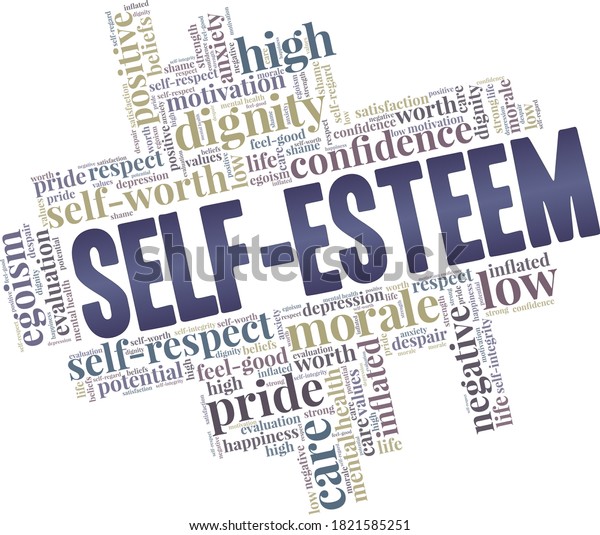 Selfesteem Vector Illustration Word Cloud Isolated Stock Vector ...