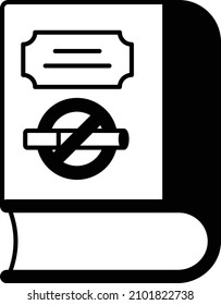 autoayuda para deshacerse del hábito de fumar Concepto, Libro o literatura antitabaco Vector color Icono Diseño, Sin Símbolo del Día del Tabaco, Dejar de fumar, Cigarrillo o Material de Humo Ilustración