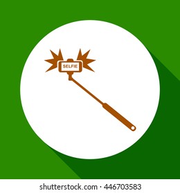 
Selfi stick with flash.Vector icon.