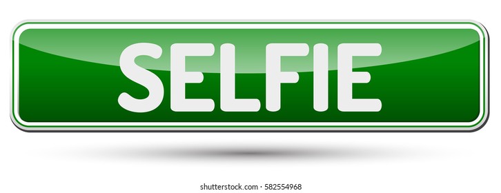 SELFIE - Abstract beautiful button with text.