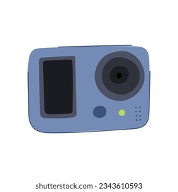 caricatura de la cámara de acción selfie. video agua, extremo, señalización de cámara de autoacción de un hombre de mar. ilustración vectorial de símbolo aislado