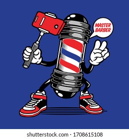 Diseño de personajes de color selfie Barbershop