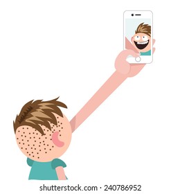 Selfie by mobile or smart phone