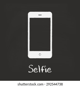 Selfie Chalkboard Vector Illustration