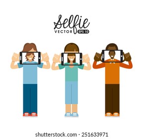 selfie concept design, vector illustration eps10 graphic 