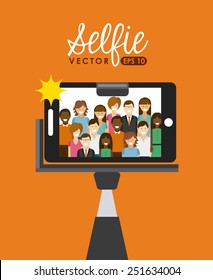 selfie concept design, vector illustration eps10 graphic 