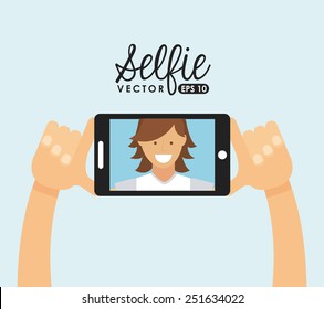 selfie concept design, vector illustration eps10 graphic 
