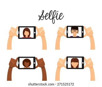selfie concept design, vector illustration eps10 graphic 