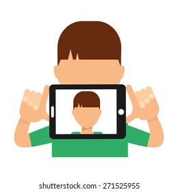 selfie concept design, vector illustration eps10 graphic 