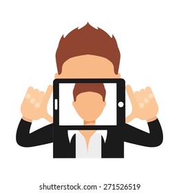 selfie concept design, vector illustration eps10 graphic 