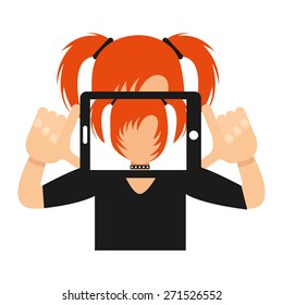 selfie concept design, vector illustration eps10 graphic 