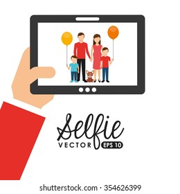 selfie concept design, vector illustration eps10 graphic 