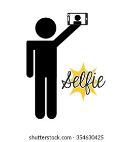 selfie concept design, vector illustration eps10 graphic 