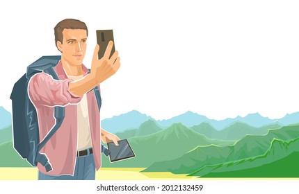 旅行 男性 気品 のイラスト素材 画像 ベクター画像 Shutterstock