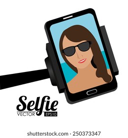 Selfie design, vector illustration.