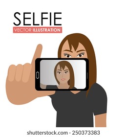 Selfie design, vector illustration.