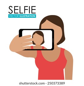 Selfie design, vector illustration.
