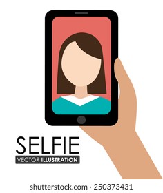 Selfie design, vector illustration.