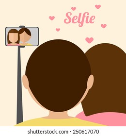 Selfie design, vector illustration.