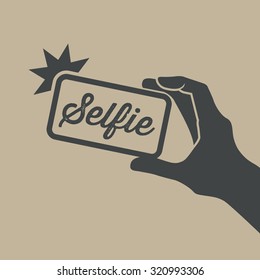 Selfie Design, vector illustration