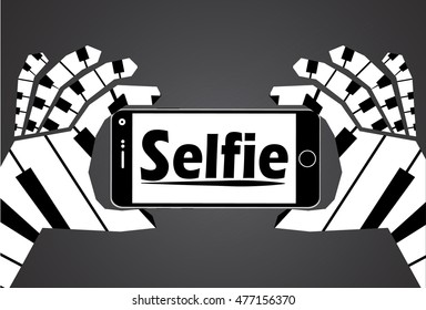 Selfie design , vector illustration