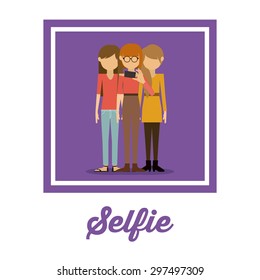 Selfie digital design, vector illustration eps 10