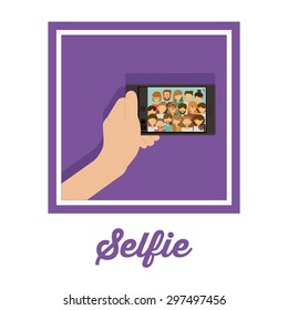 Selfie digital design, vector illustration eps 10