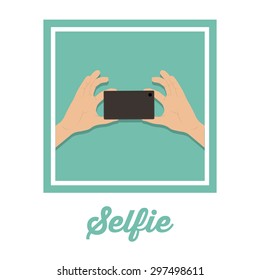 Selfie digital design, vector illustration eps 10