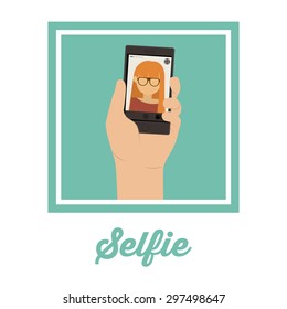 Selfie digital design, vector illustration eps 10