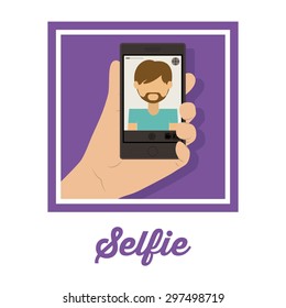 Selfie digital design, vector illustration eps 10