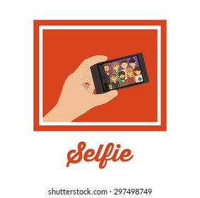 Selfie digital design, vector illustration eps 10