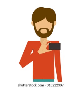 Selfie digital design, vector illustration eps 10