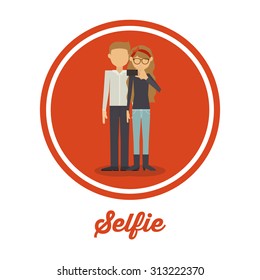 Selfie digital design, vector illustration eps 10