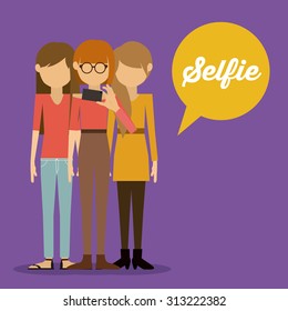 Selfie digital design, vector illustration eps 10