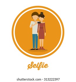 Selfie digital design, vector illustration eps 10