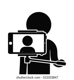Selfie digital design, vector illustration eps 10